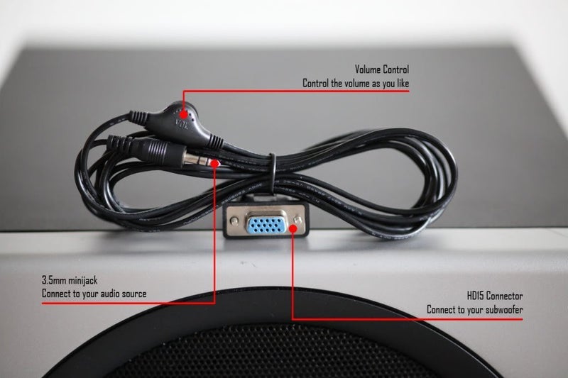 SummitLink Control Pod Bypass Cable with Volume Control Compatible for Z 2300 Computer Speakers - Image 3